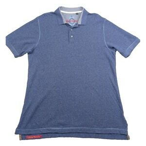 Robert Graham Knowledge Wisdom Truth Polo Shirt Mens XL Blue Cotton Golf Tennis